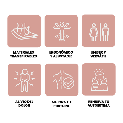 POSTUREPRO® FEM – Corrector de Postura Pack Doble 2x1 | Comodidad y Estilo