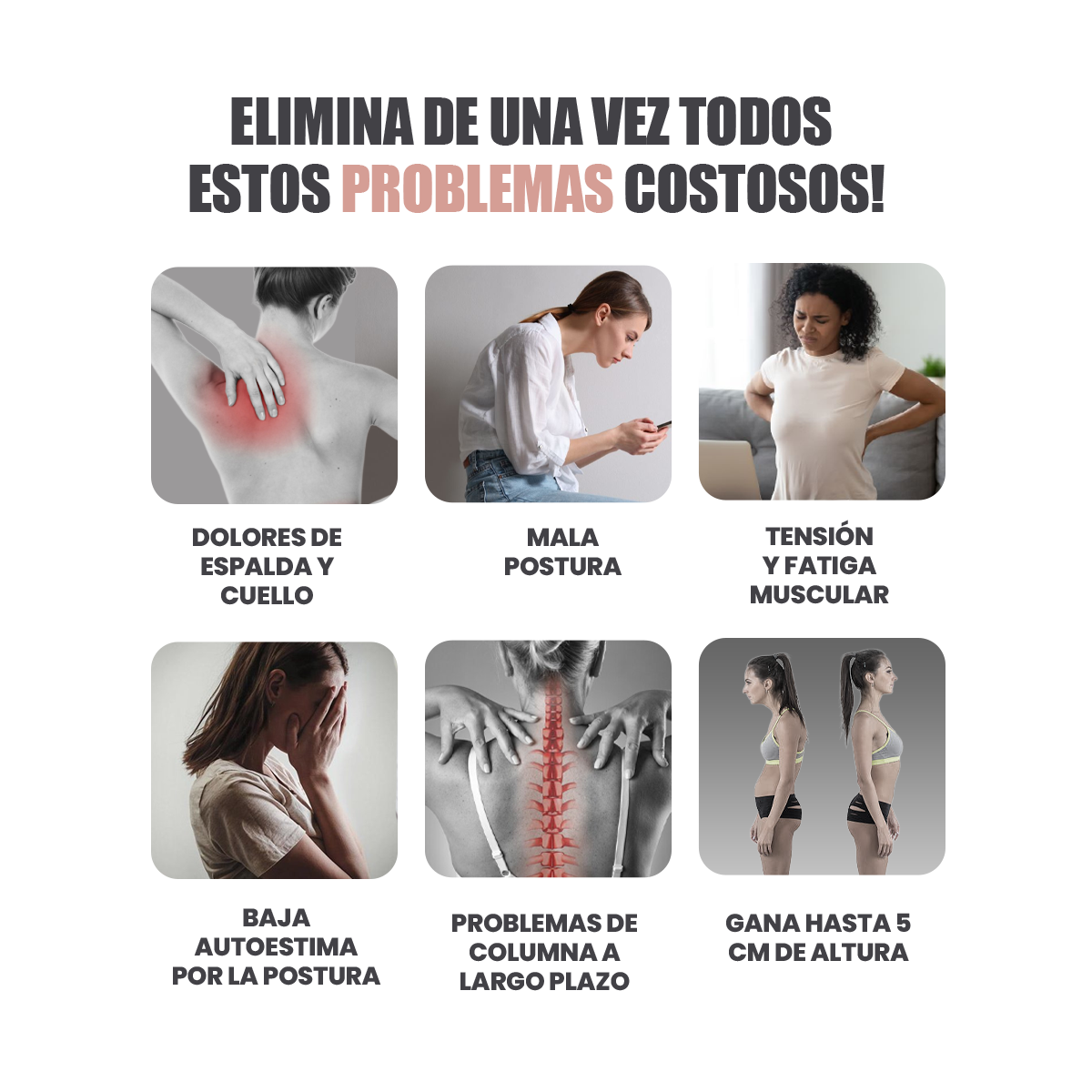 POSTUREPRO® FEM – Corrector de Postura Pack Doble 2x1 | Comodidad y Estilo